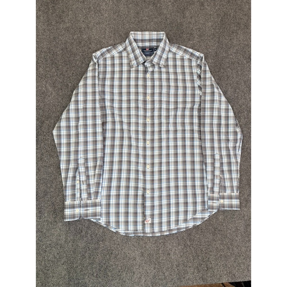 Vineyard Vines Performance Classic Fit Murray Button Down Shirt Men's Plaid Sz M